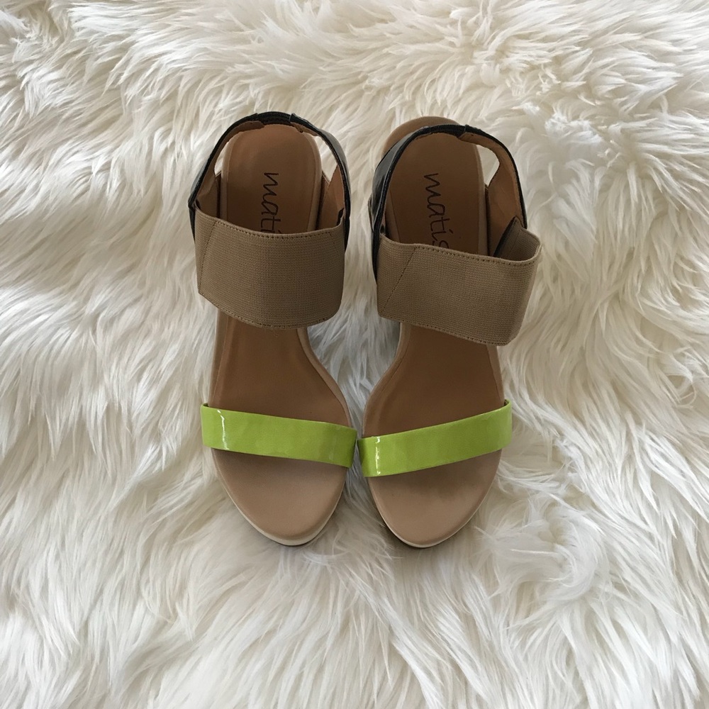Matisse Barbary Color Block Wedge Heels NIB